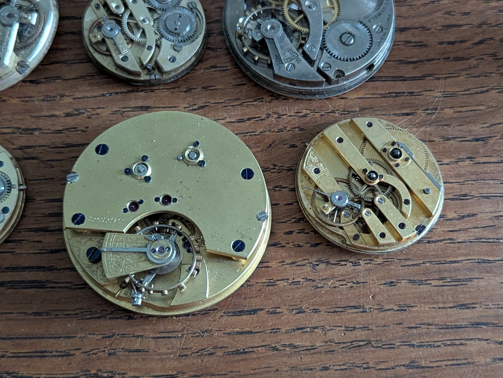 Pocket Watch Movements for Repair / Parts, Mixed Lot, Watchmaker Parts #S854