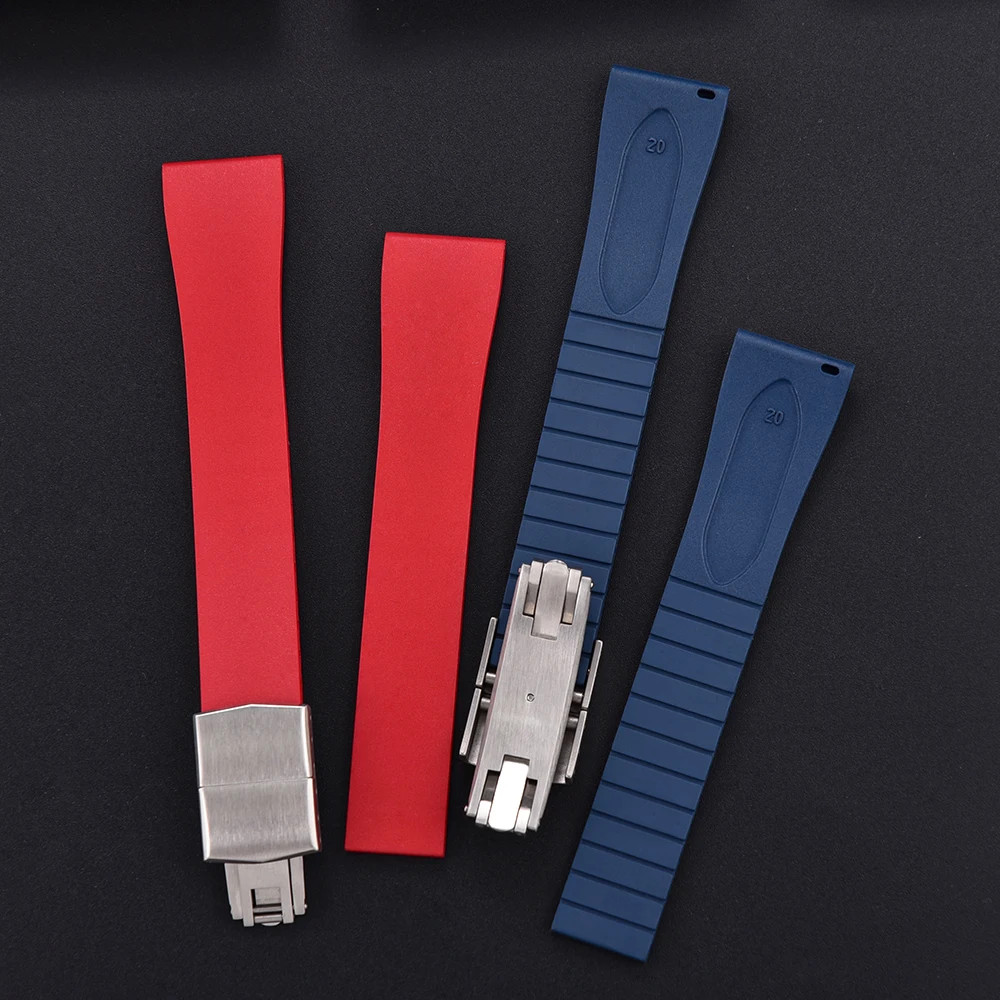 New CTS FKM Rubber Watch Strap 16mm 18mm 19mm 20mm 21mm 22mm FKM CTS Watchband Q