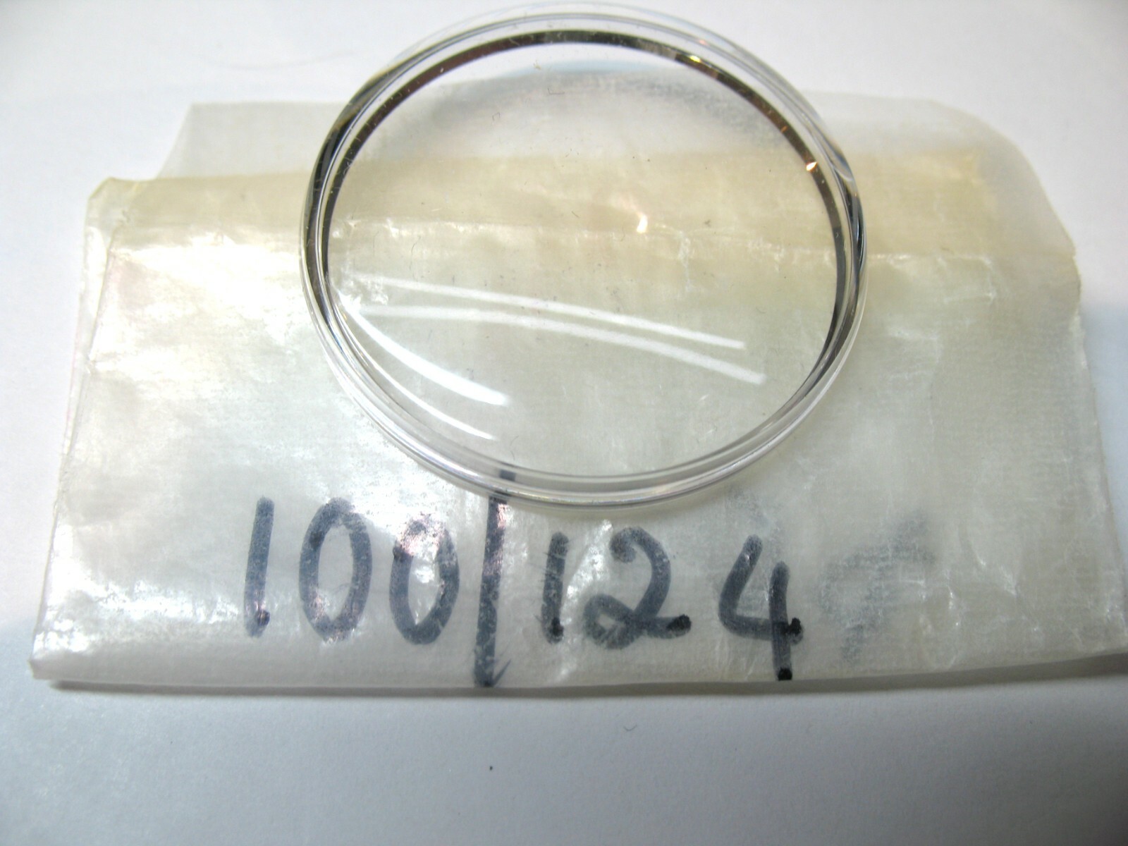 ENICAR ORIGINAL PLEXI GLASS SILVER INNER RING CASE REFERENCE 100-124