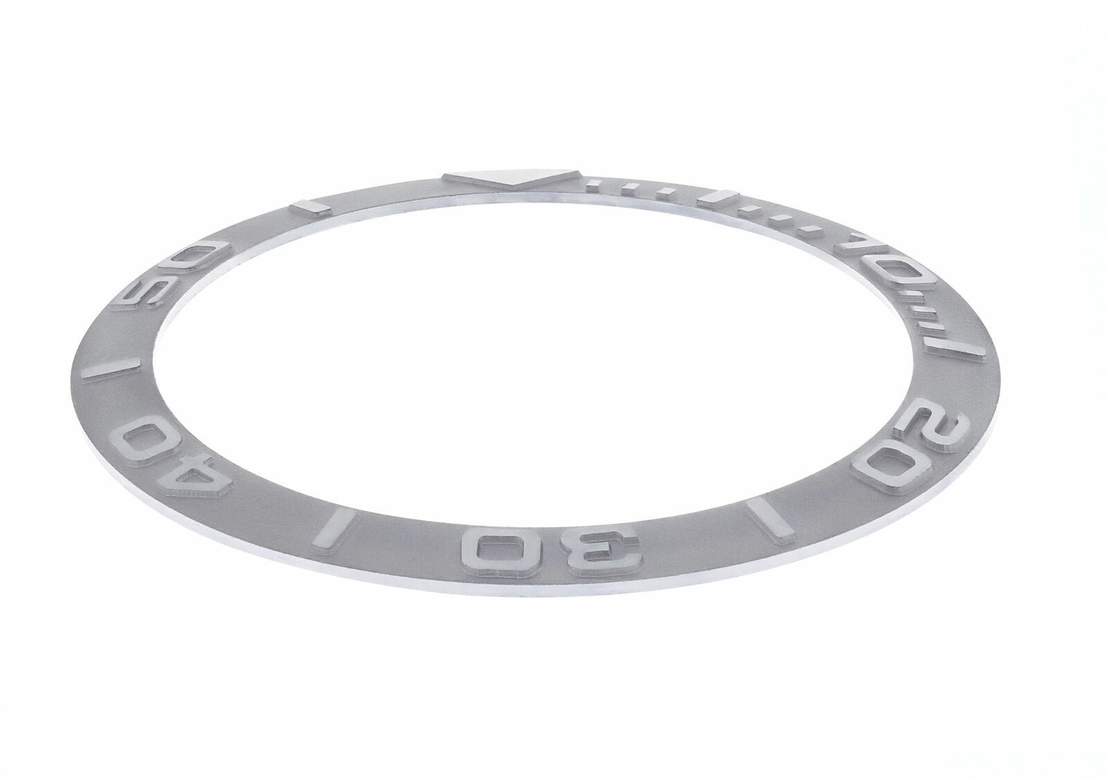 40mm Silver 18K White Gold Replacement Bezel Insert For Rolex Yacht-Master