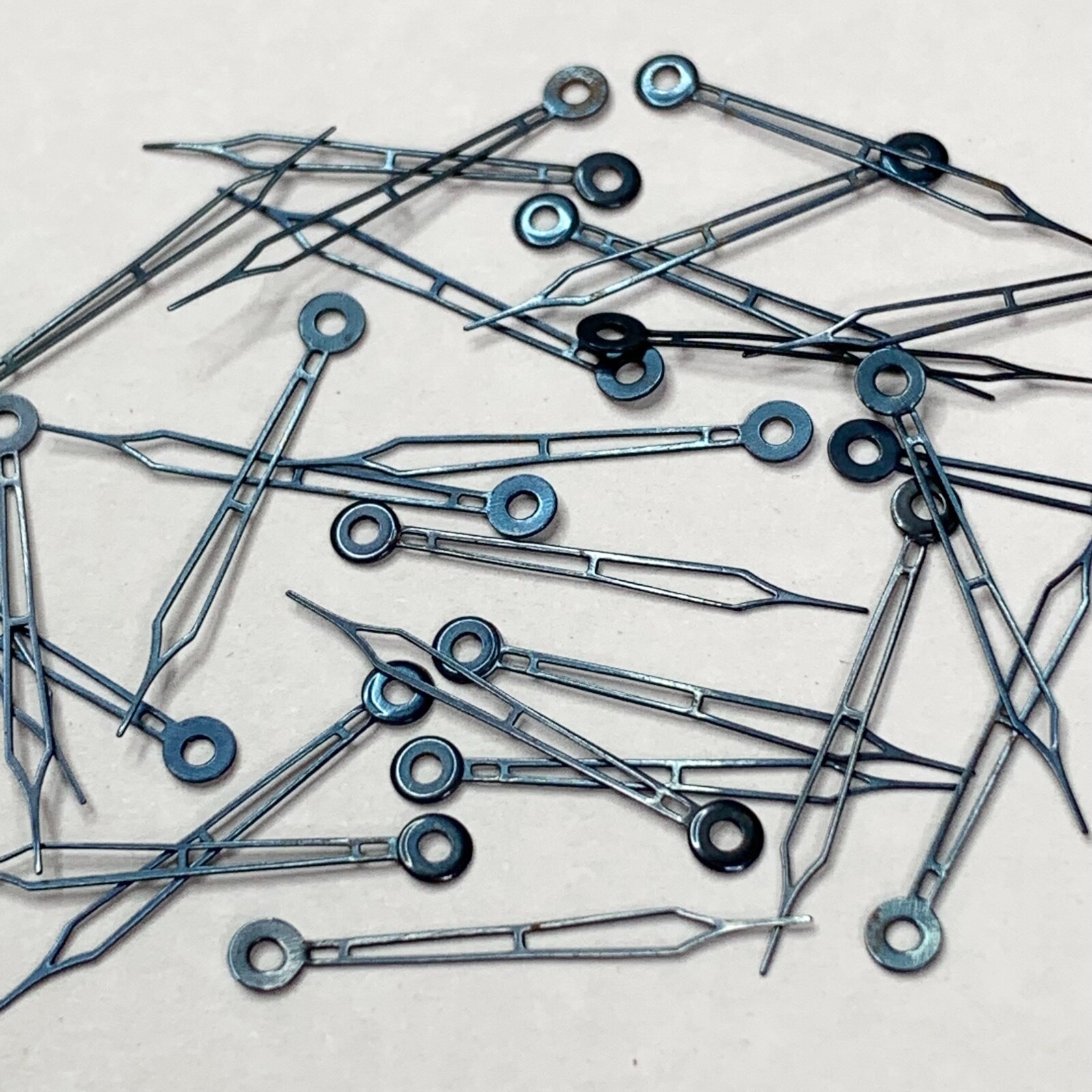 25 Blue Skeleton Pocket Watch Hands Minute Watchmaker Repair Lot Steampunk 20mm