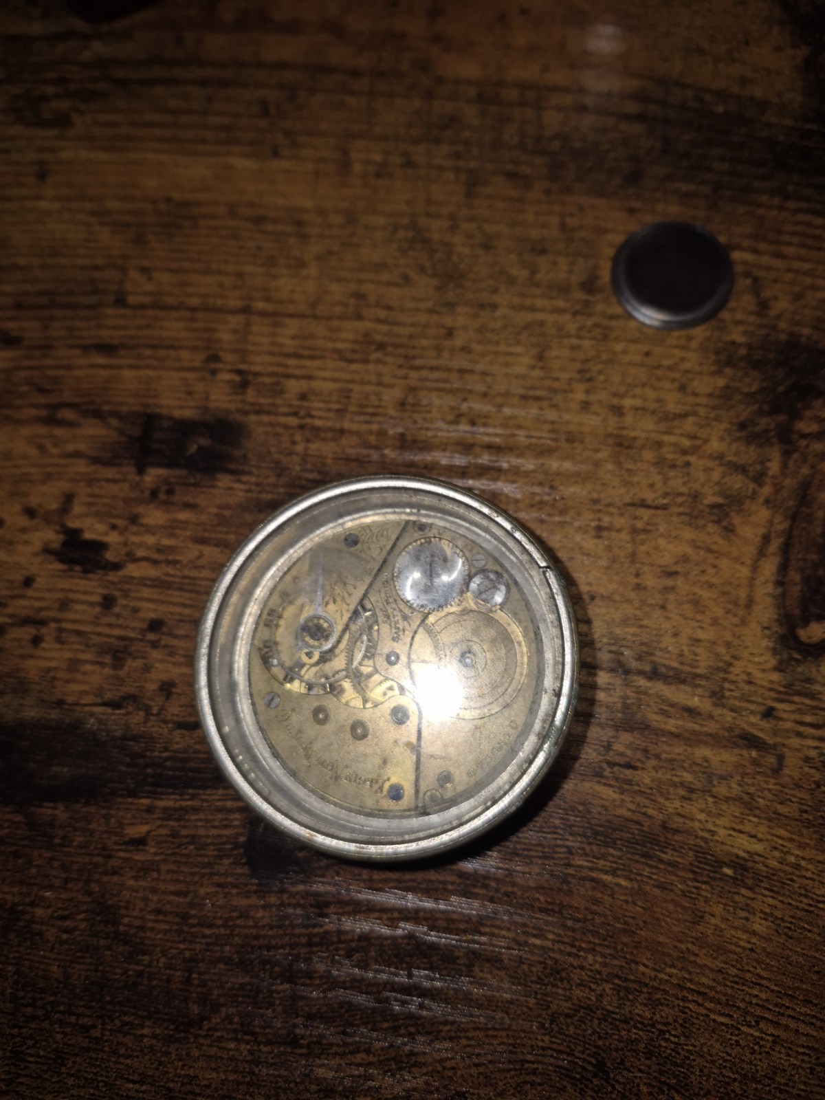 Elgin Pocket Watch Movement w/ Dial & Sub Seconds, Mechanical Manual Wind