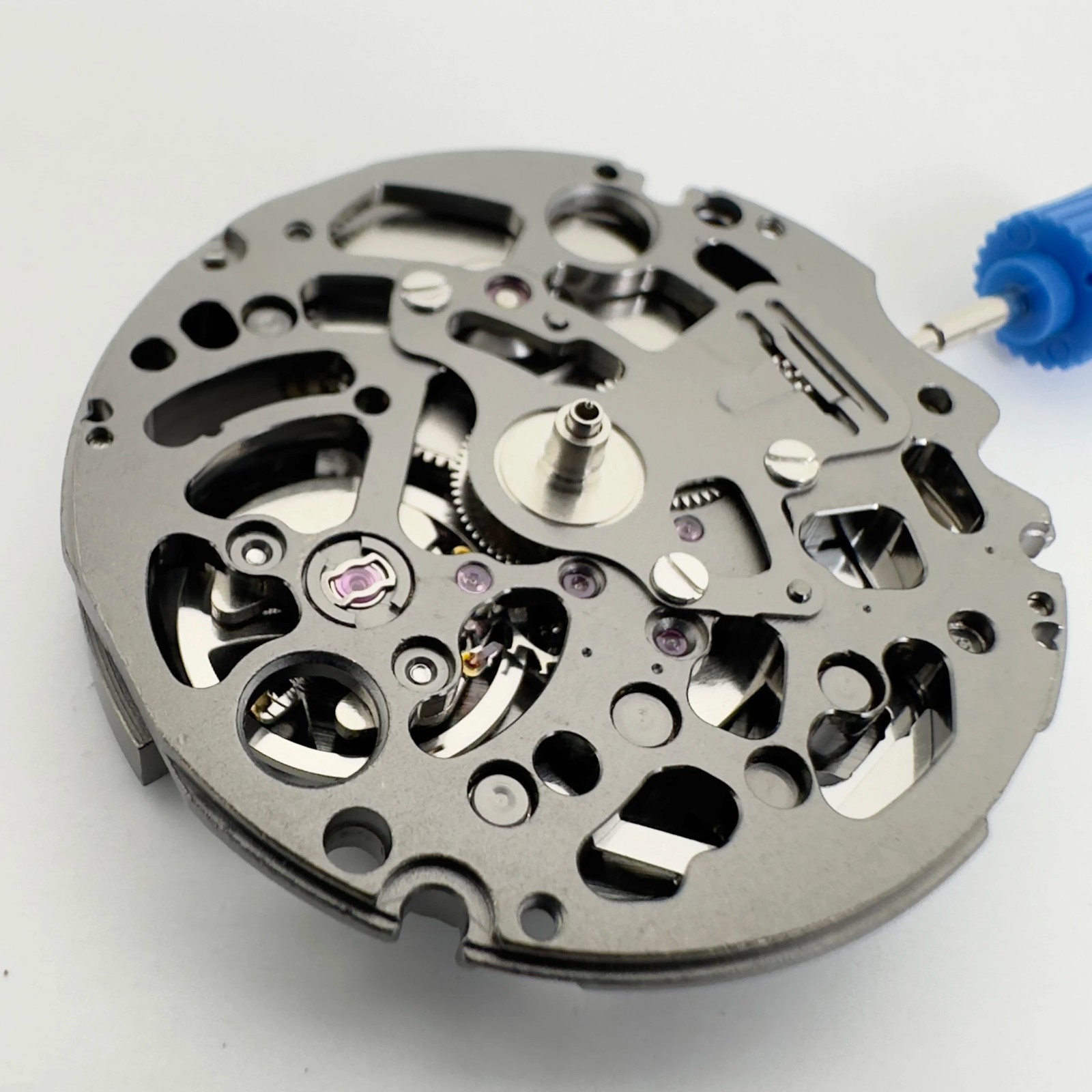 Genuine Seiko NH72A Black Skeleton Automatic Watch Movement 24J NH72 Japan +Stem