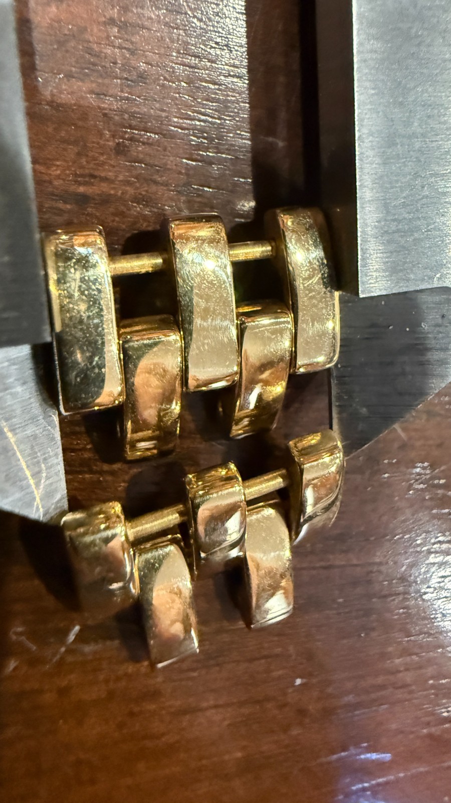 Cartier Watch Bracelet Link Panther 18k Yellow Gold 15mm RARE TWO Screws SWISS