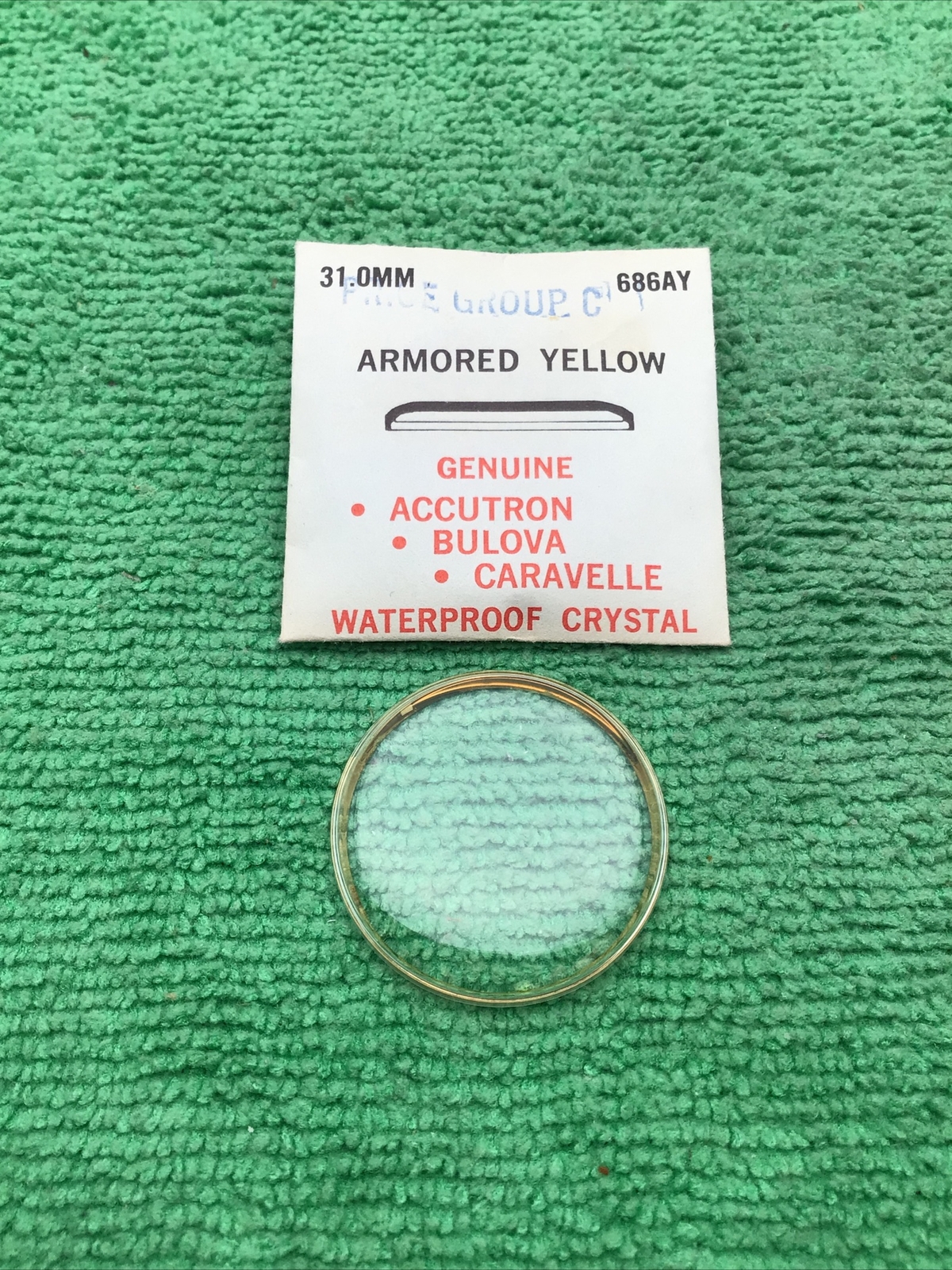 Genuine Bulova Accutron Part # 686AY, 31.0 mm Watch Crystal