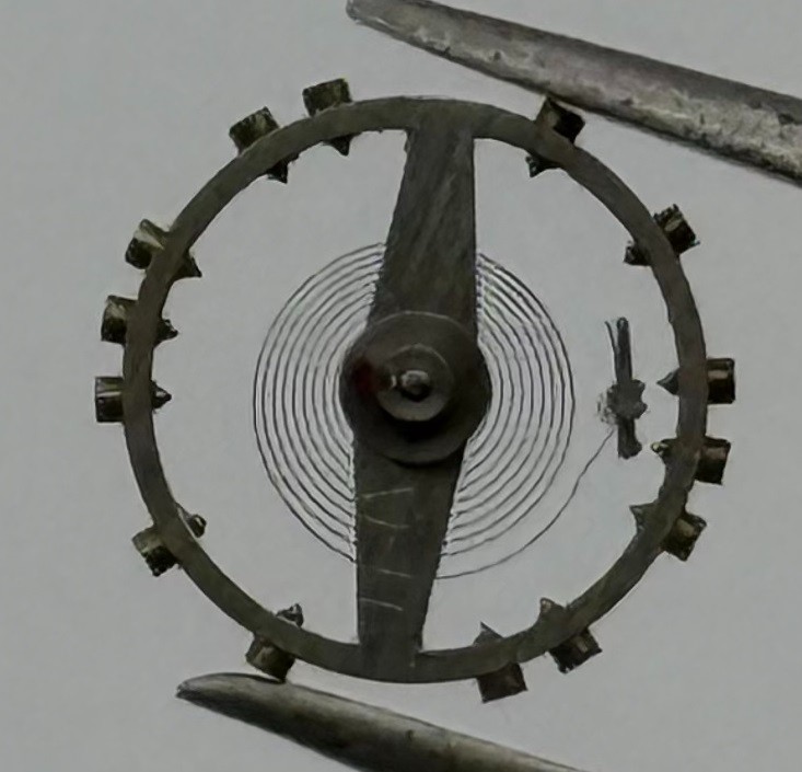 ETA 761 1201 Balance Wheel Complete And Spring Renata 145 M Watch Movement Parts