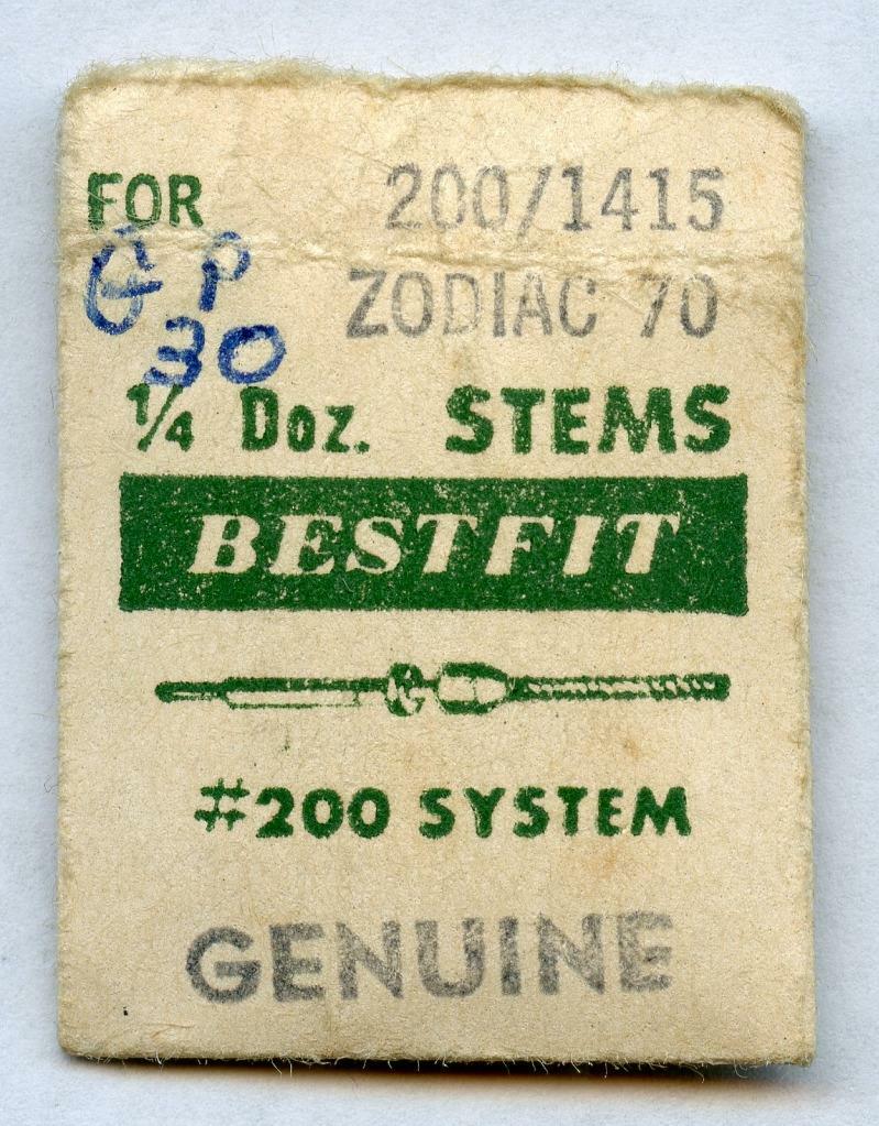 Girard Perregaux 30 NOS Setting Winding Stems Watch Part 200 1415 Zodiac 70
