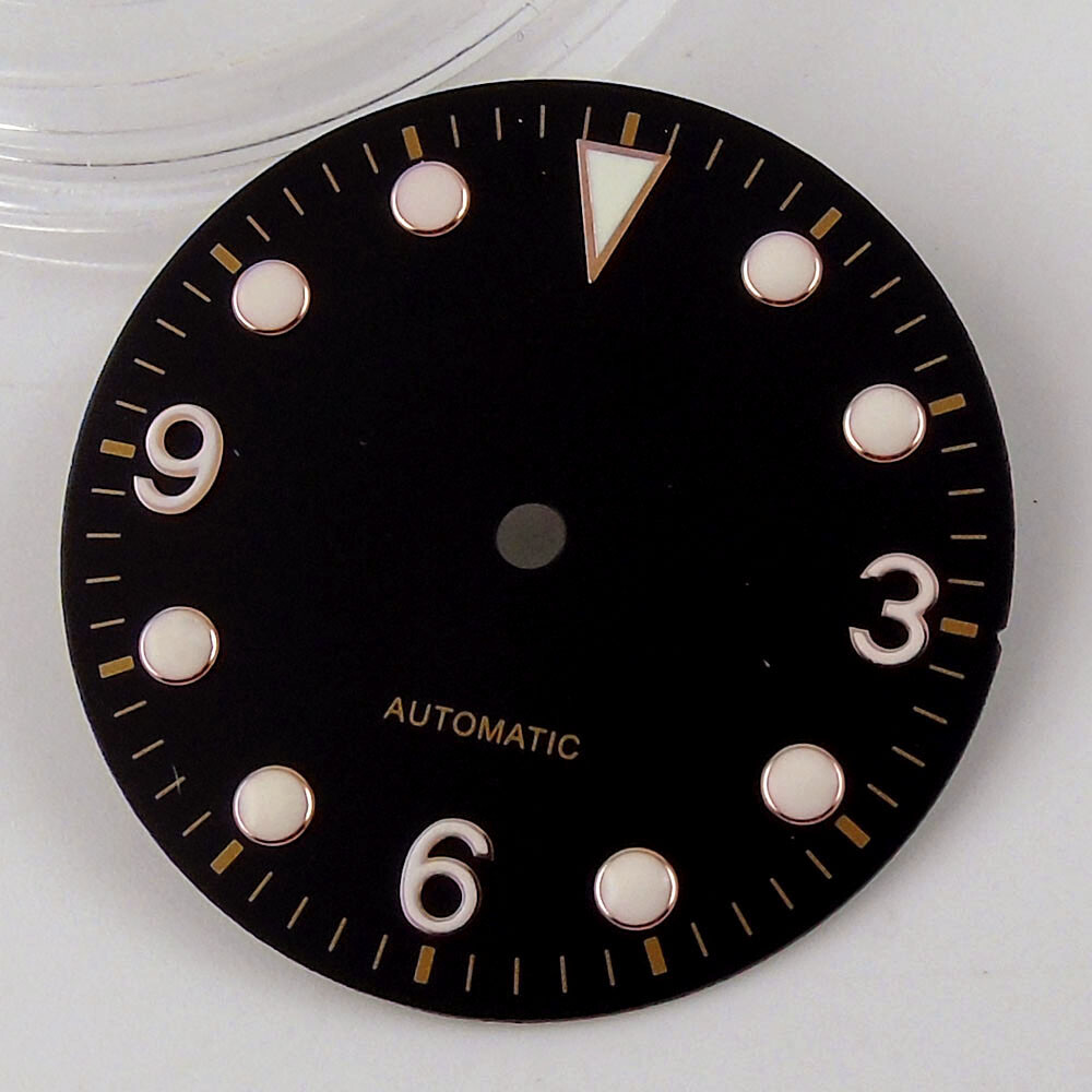 29.2mm Stainless Steel Watch Dial Fit NH35A NH36A Automatic Movement Luminous