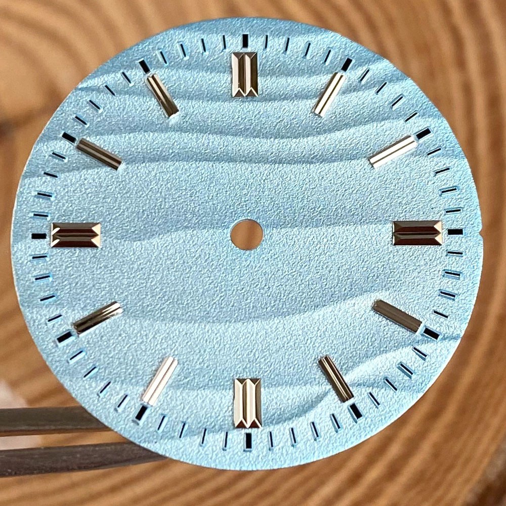 29mm Ripple Blue White Brown Watch Dial Face Fit NH35 NH36 ETA2824 Miyota8215