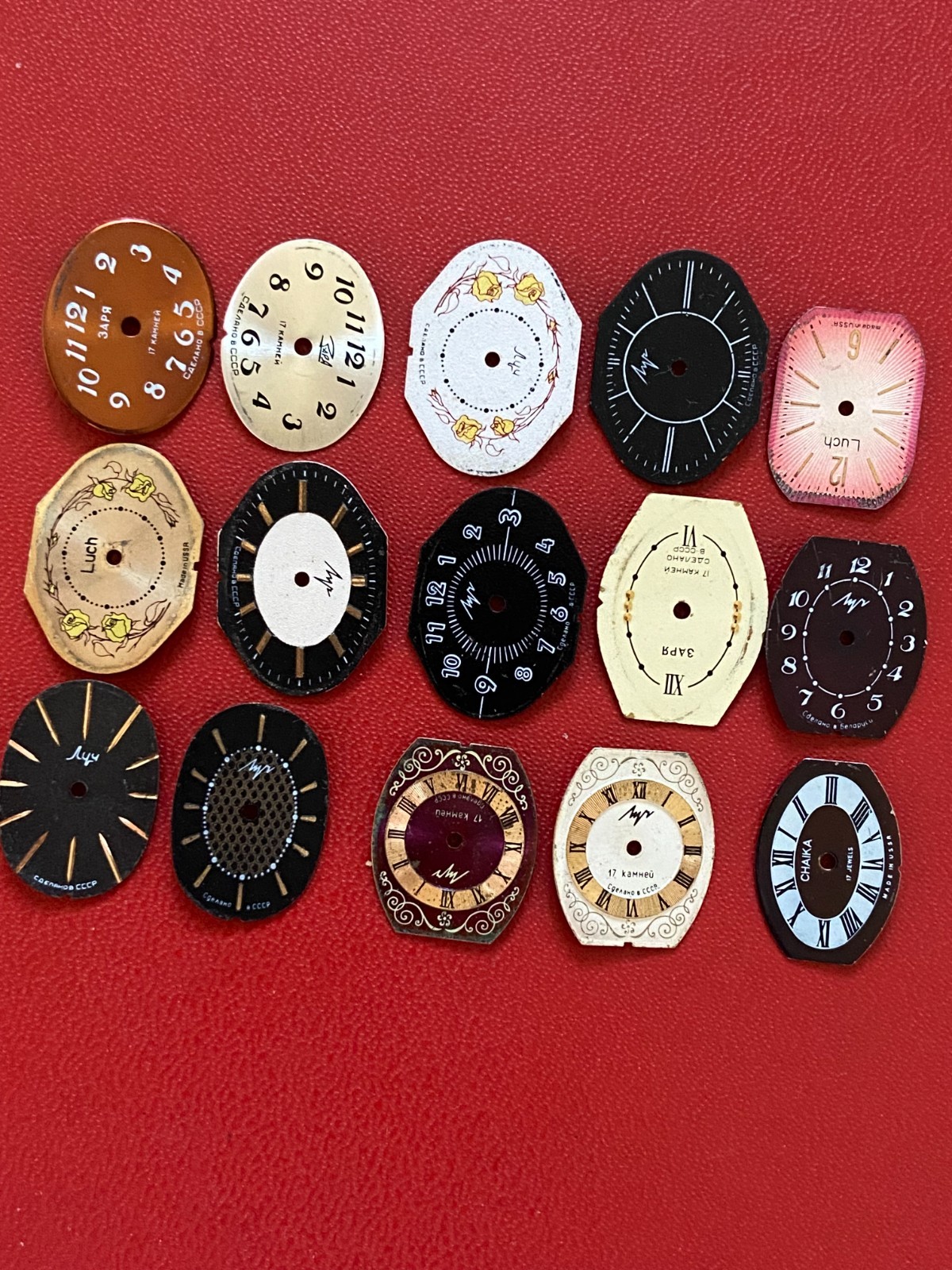LOT of 15 Watch Faces Mixed Color Watch Vintage Dial Steam Punk