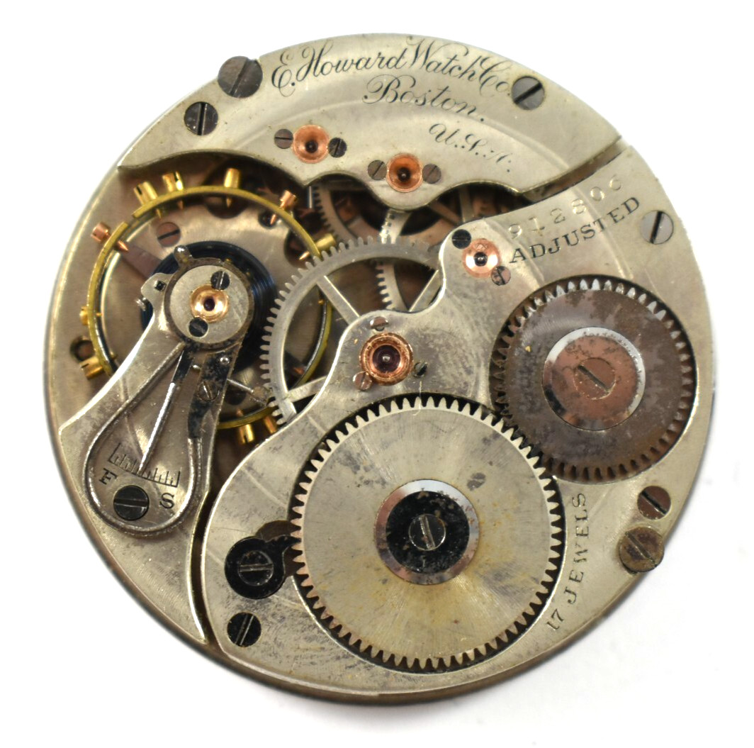 Vintage E.Howard Series 3 16s 17J Hunting Pocket Watch Movement lot.fc