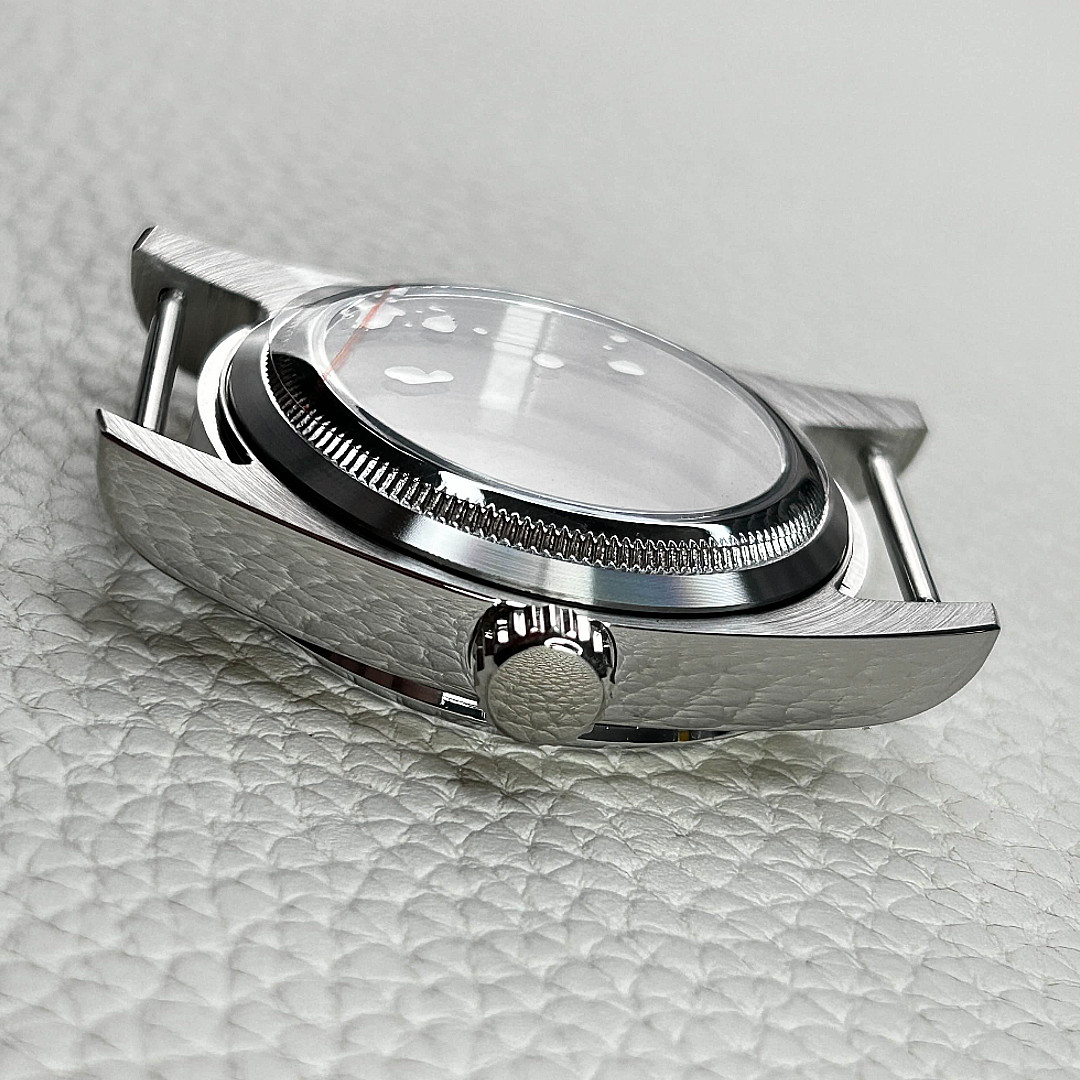 36mm Silver Steel Watch Case Stainless Steel Fit NH35 NH36 Movement 28.5mm Dial