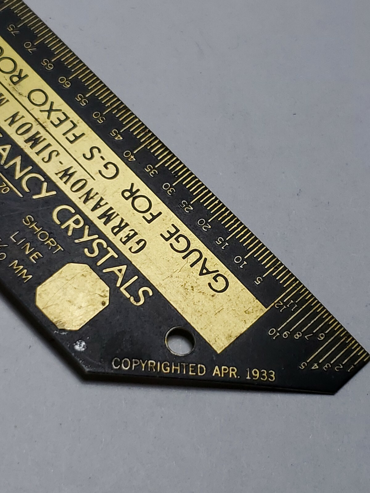 VTG GERMANOW-SIMON WATCH MAKERS GAUGE FOR G-S FLEXO ROUND CRYSTALS