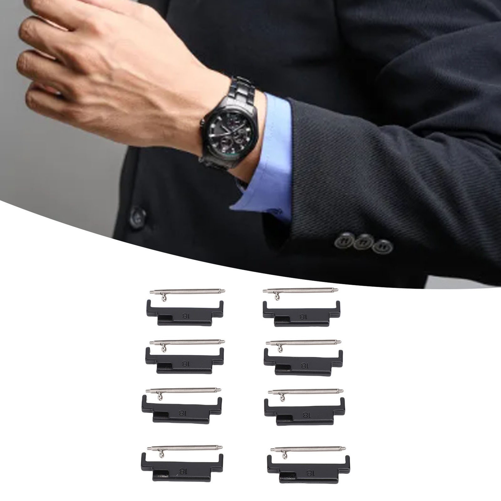 4 Pairs Metal Watch Band Adapter Set Durable For Smart Watch Recommended