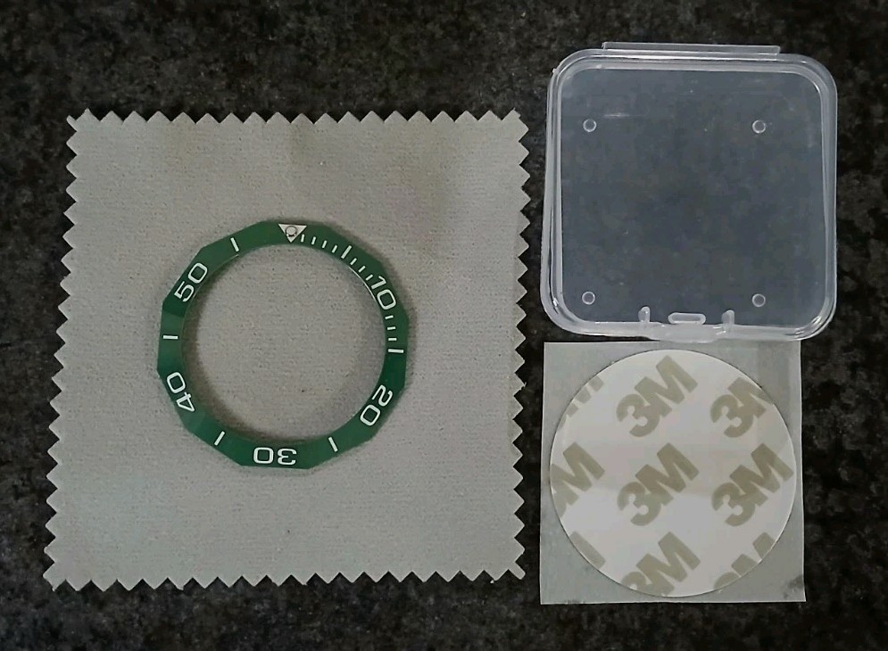 Green Ceramic Bezel Insert 40.8mm 12 Sided For Tag Heuer, Seiko Mod