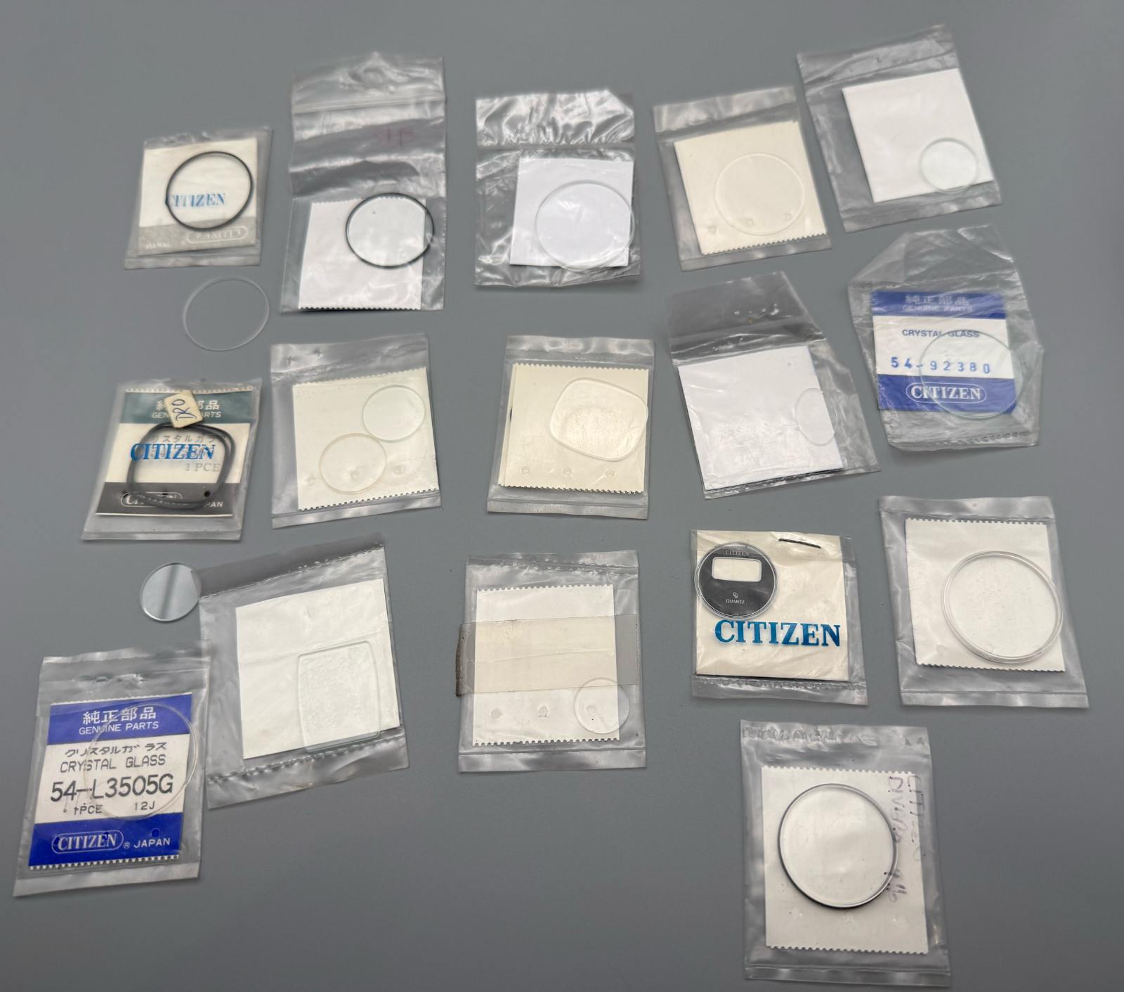 NOS Genuine Citizen Watch Crystal Glass Lot Factory Replacement Crystals Gaskets