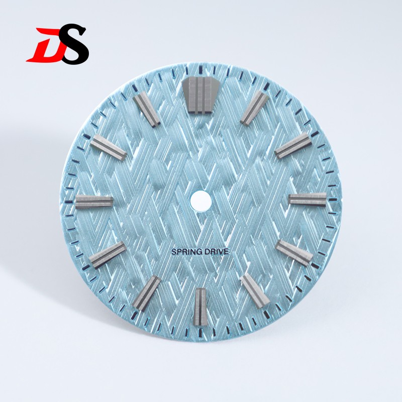 No Date Ice Forests Dial 28.5mm for NH34 NH35 Movement Blue Lume/no Lume SKX007