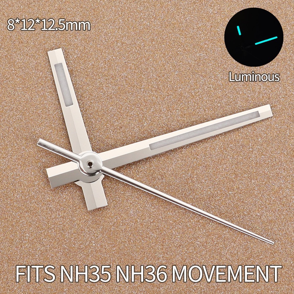 High Quality Watch Hands Green Luminous Spare Parts For Seiko NH35 NH36 Movement