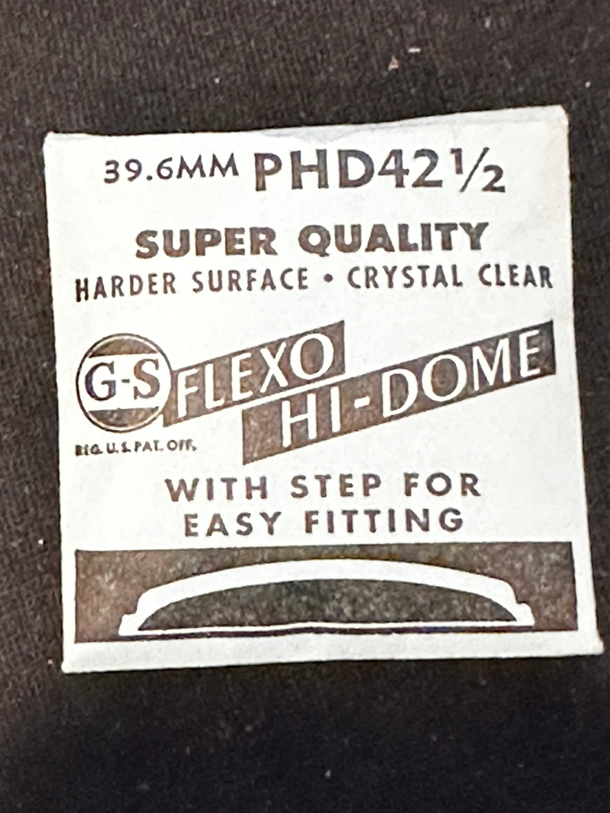 GS Flexo Round HI-DOME Crystal PHD 42½ – 39.6 mm – New