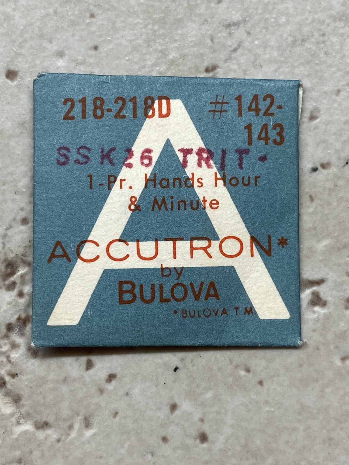 ACCUTRON 218-218D SS K261 PR. HANDS 142-143