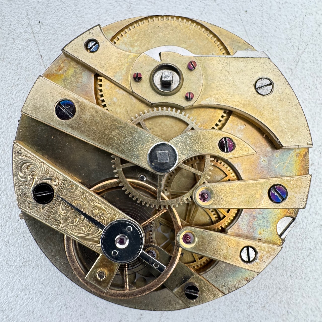 Antique 36mm Unbranded Key Wind Swiss Lever Escapement Pocket Watch Movement