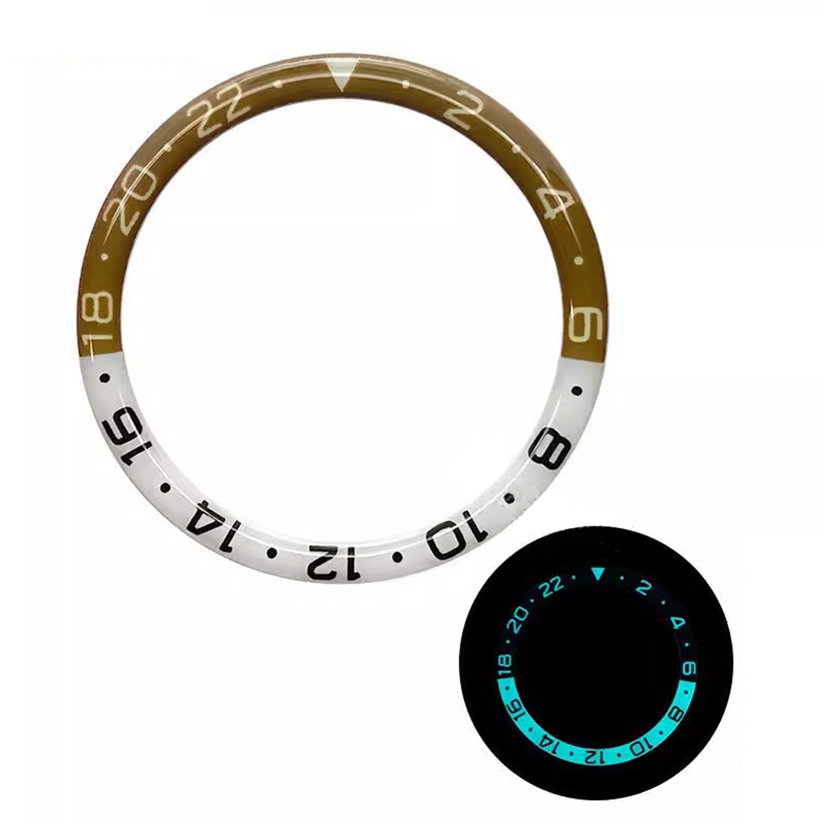 For SUB SKX007 SKX011 Blue Luminous Watch Bezel Insert Ring Outer Diameter 38MM