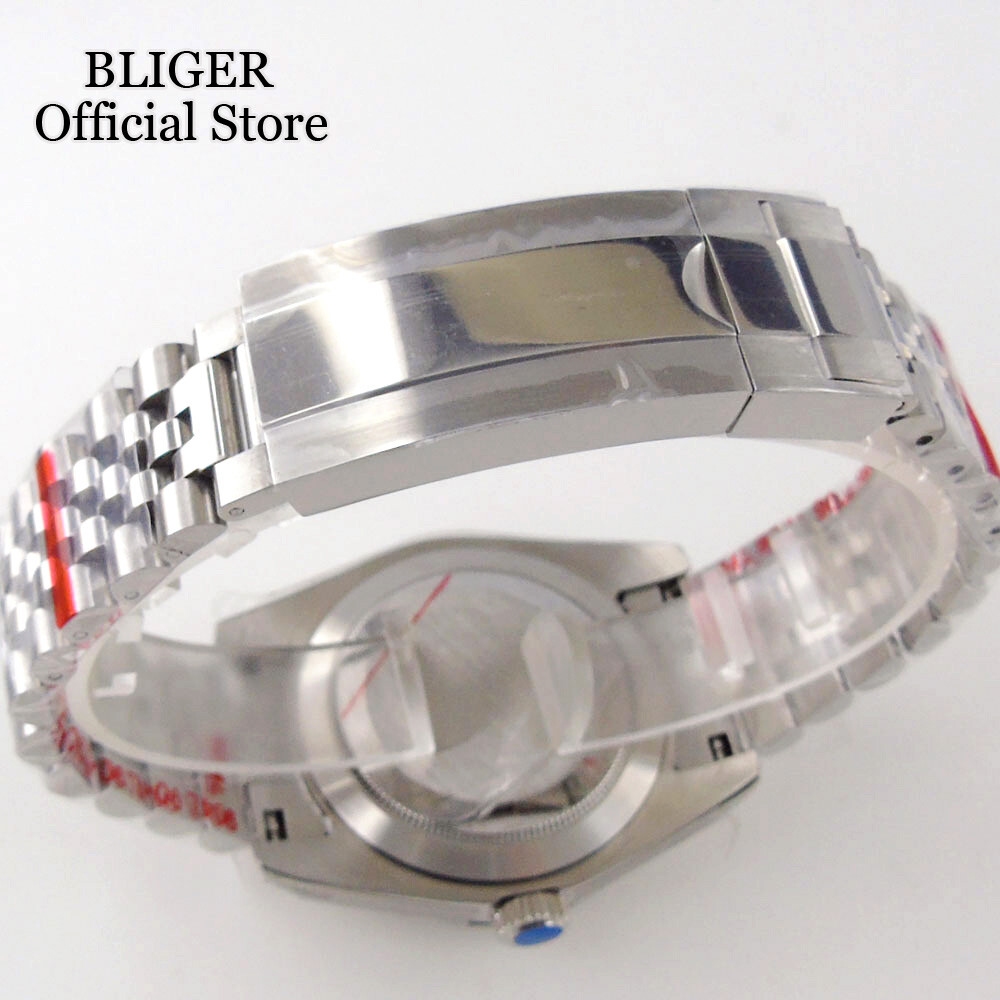 36MM 39MM Silver Rose Gold PVD Watch Case fit NH35 NH34 PT5000 Jubilee Bracelet