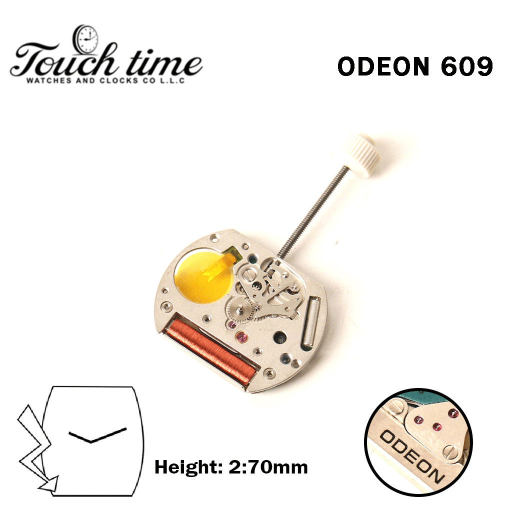 ODEN 609-Swiss Made Movement-Without Disk -2 Hands-H:2.70mm.