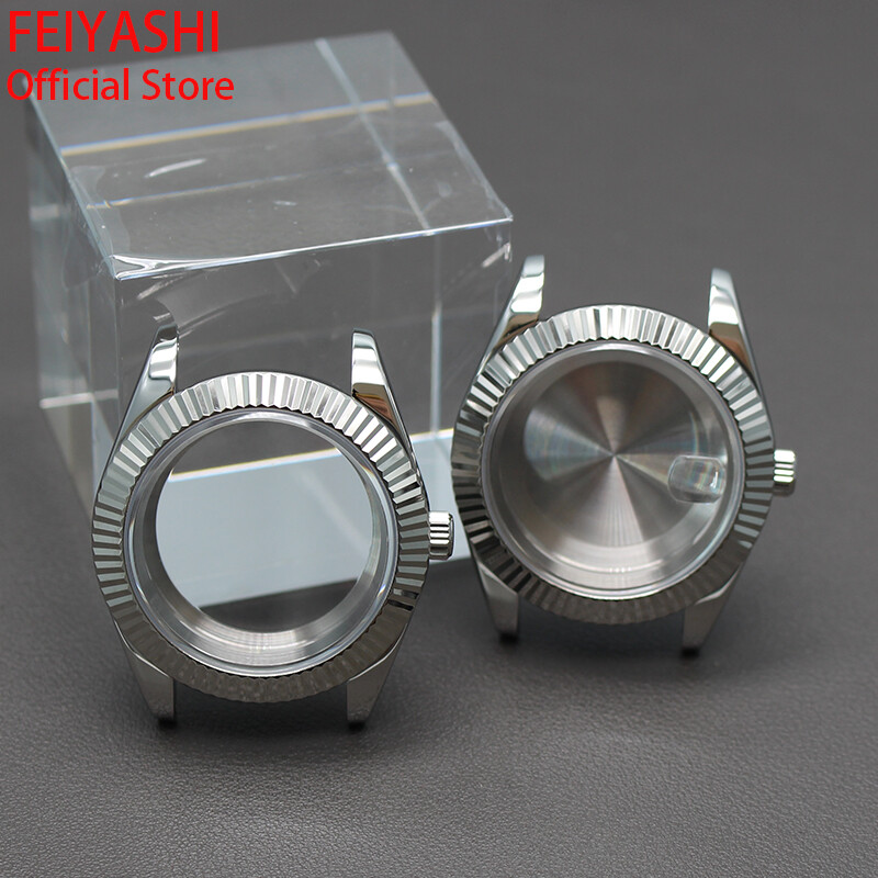 36mm40mm Watch Case nh35 Cyclops Sapphire Glass For Seiko Nh36 nh38 8215Movement