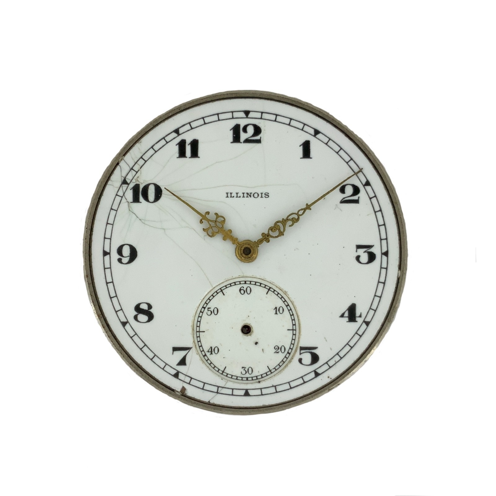 1919 Illinois, Model 3, Grade 404, 12s, 17J, Pocket Watch Movement – PARTS