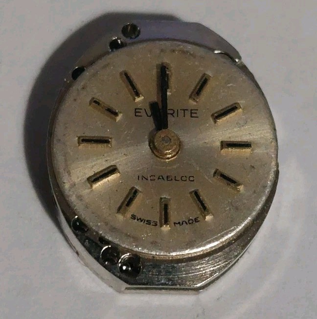 Vintage Everite Ladies Mechanical Watch Movement (Balance Is Okay)