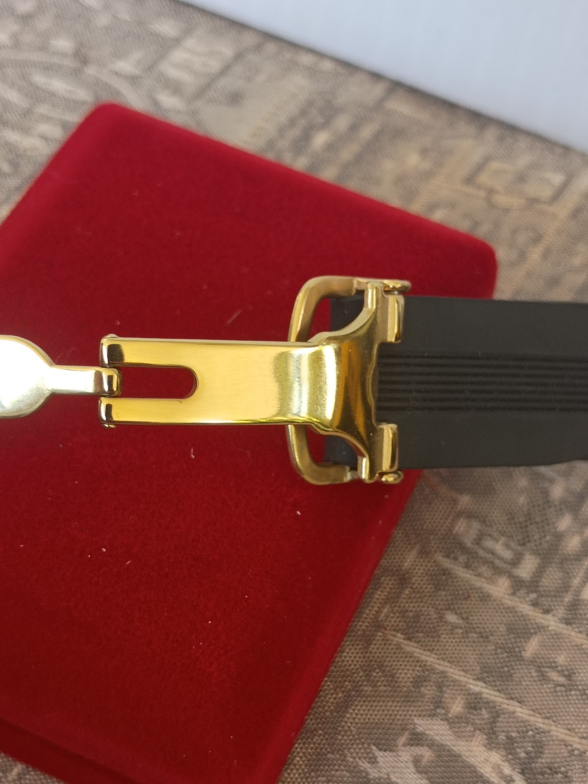 💥Original CARTIER Deployment Buckle Gold Plated 19mm Roadster 2510 W/R Strap💥