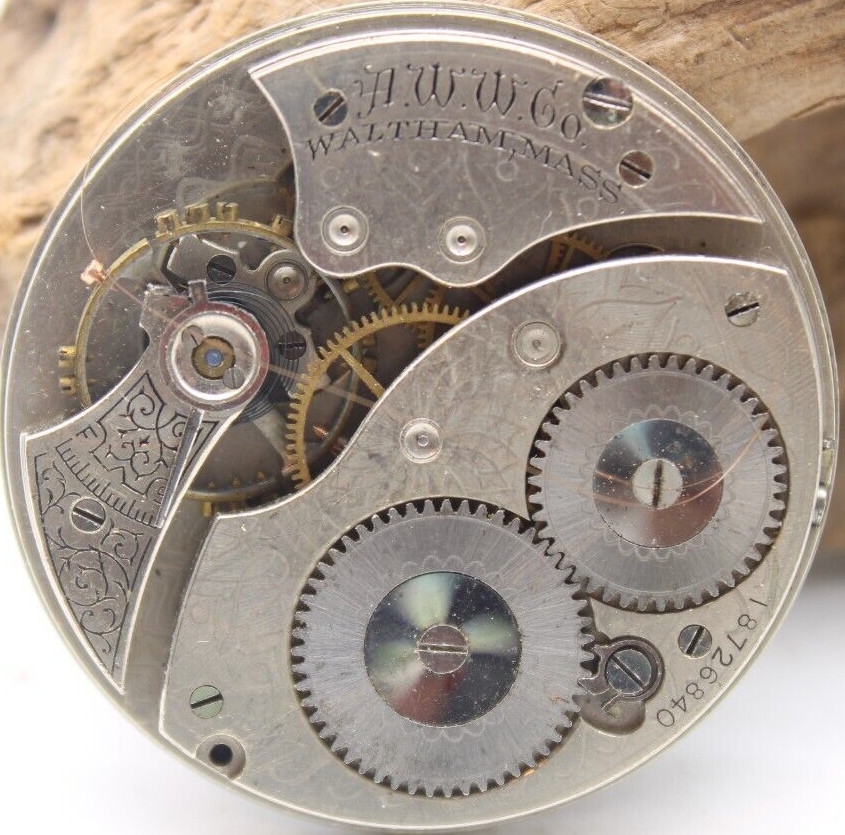 1912 WALTHAM POCKET WATCH MOVEMENT 18726840 GRADE 210 12s 7j (DI2)