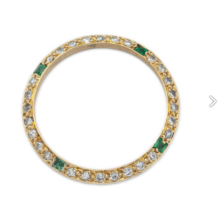Diamond Bezel 14k Yellow Gold 25mm 2.4Grams 0.35CT I Color SI2