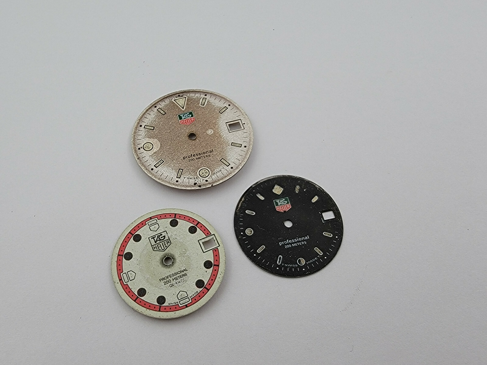 TAG Heuer Professional 200M Genuine 3 Dials Lot – For Parts / Repairs