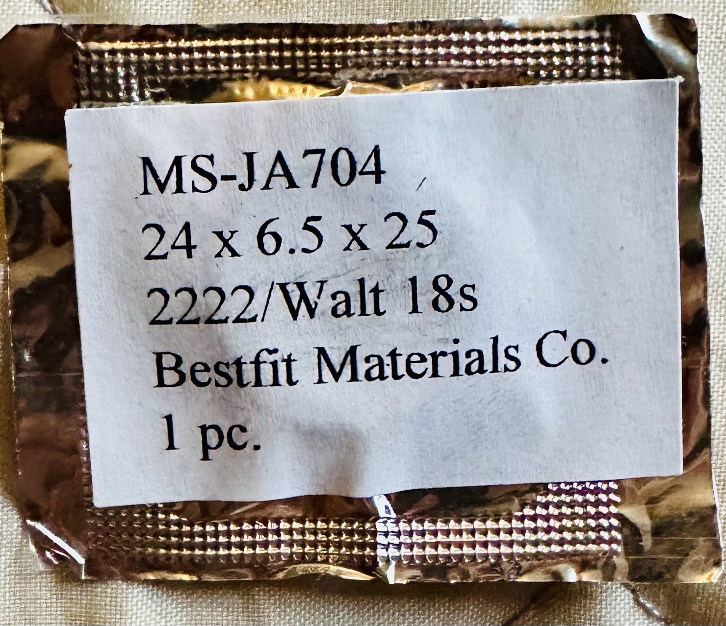 JA704 NOS Watch Mainspring 24×6.5×25 2222/Walt 18s By Best fit Materials Co.
