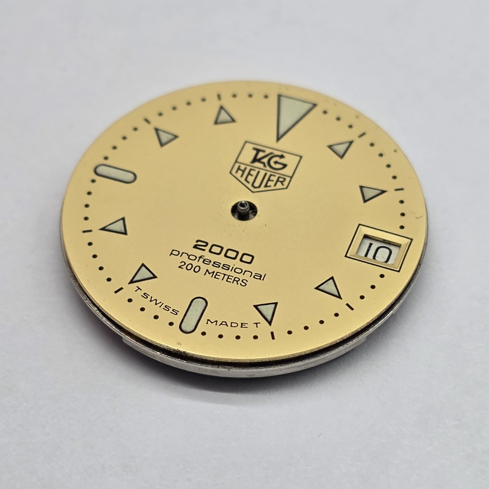 Tag Heuer 2000 Professional 200 Meters Gold Dial 555 145 Movement Parts Repair