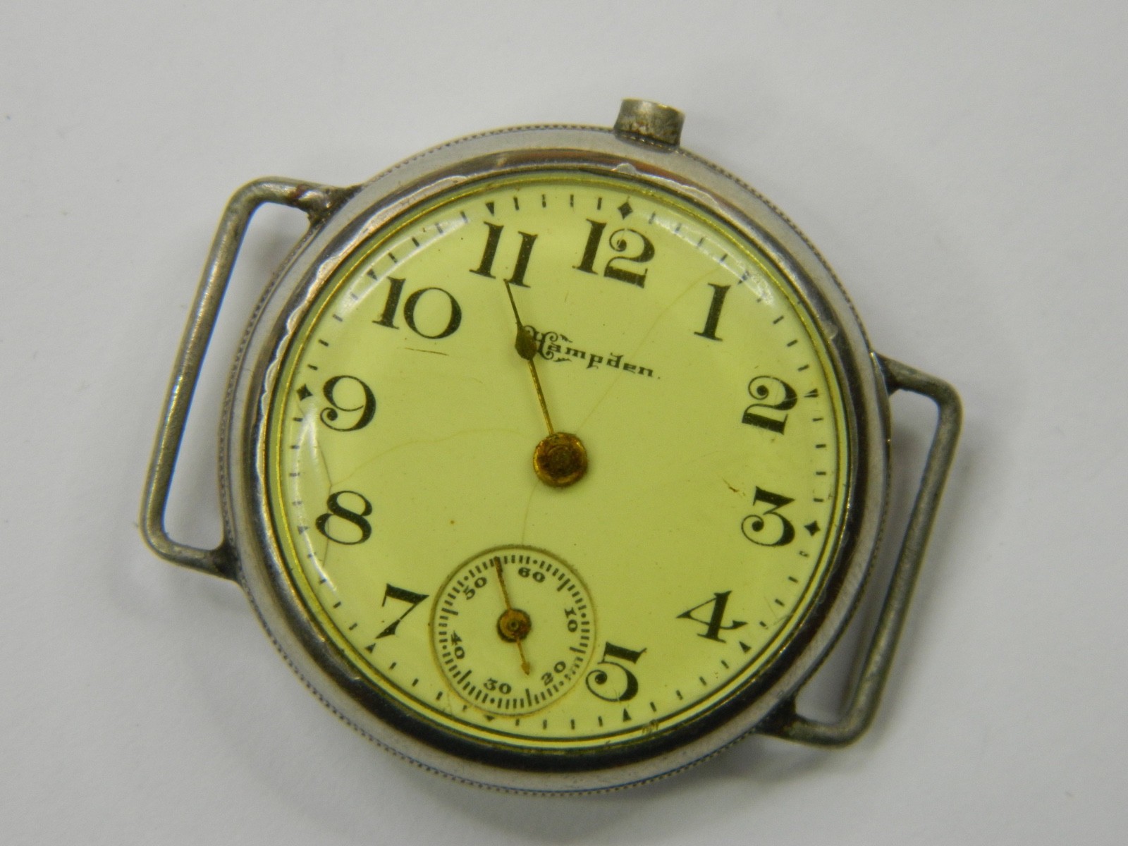 RARE VINTAGE 1910 PRE-WW1 HAMPDEN GOLD FILLED WIRE LUGS TRENCH WATCH REPAIR