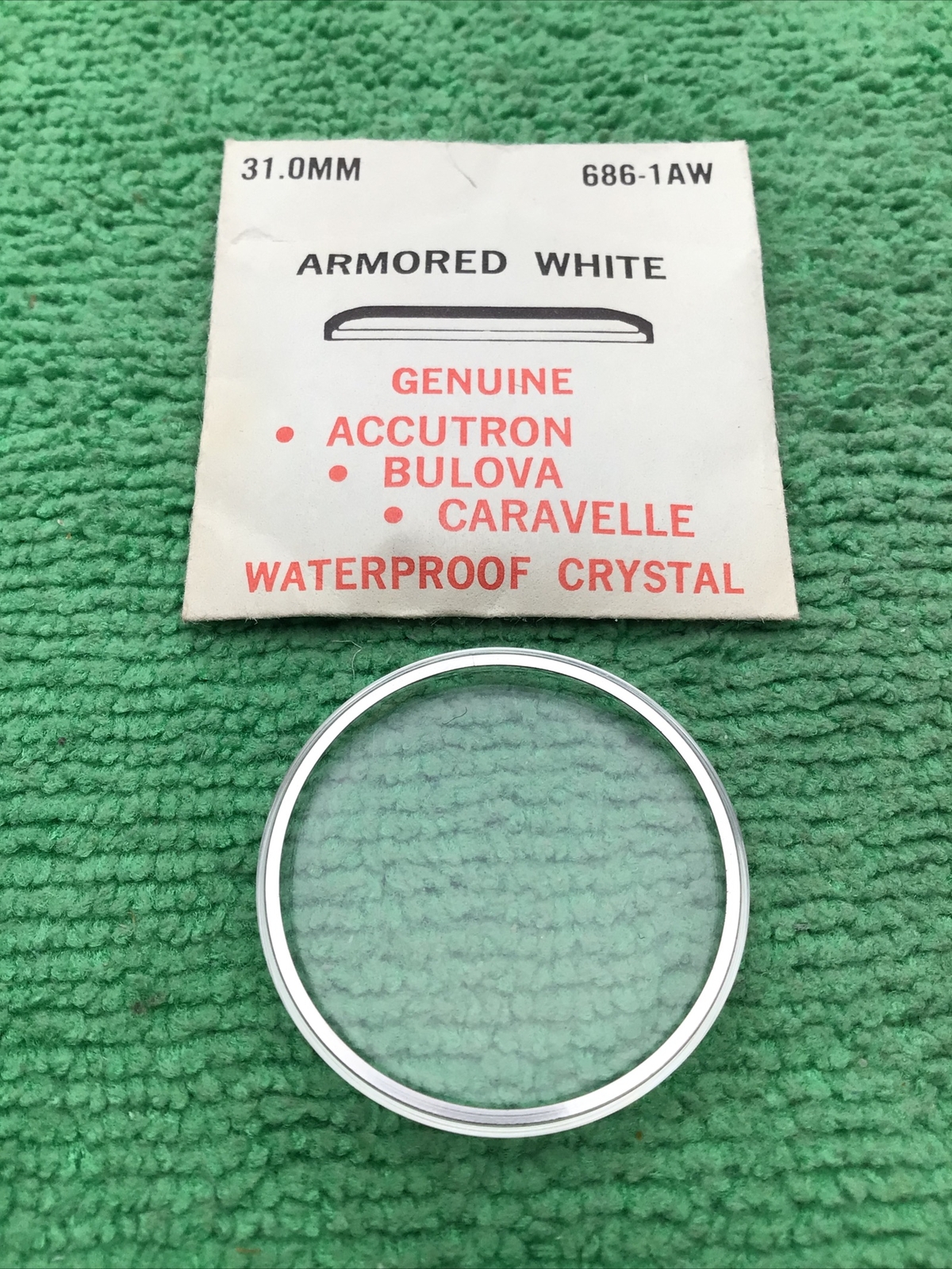 Genuine Bulova Accutron Part # 686-1AW, 31.0 mm Watch Crystal