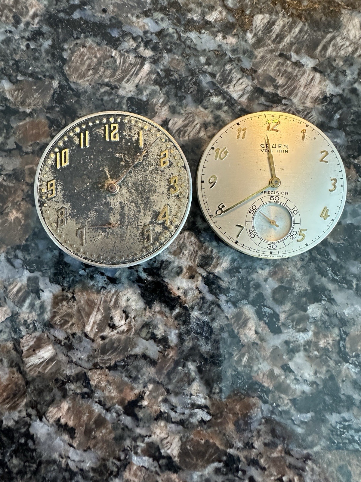 Illinois 21J And Gruen Veri Thin 17J Pocket Watch Movements