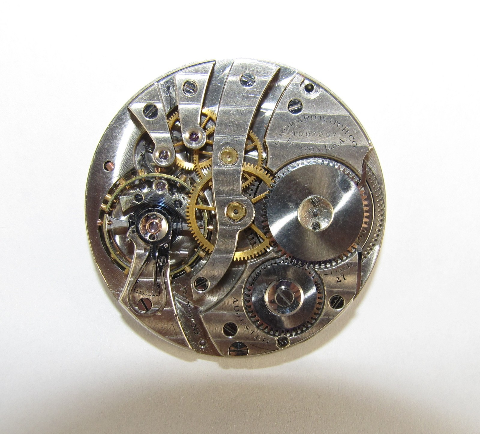 Antique 1910 E. Howard Series 7 Model 1908 12s 17j Pocket Watch Movement-Repair