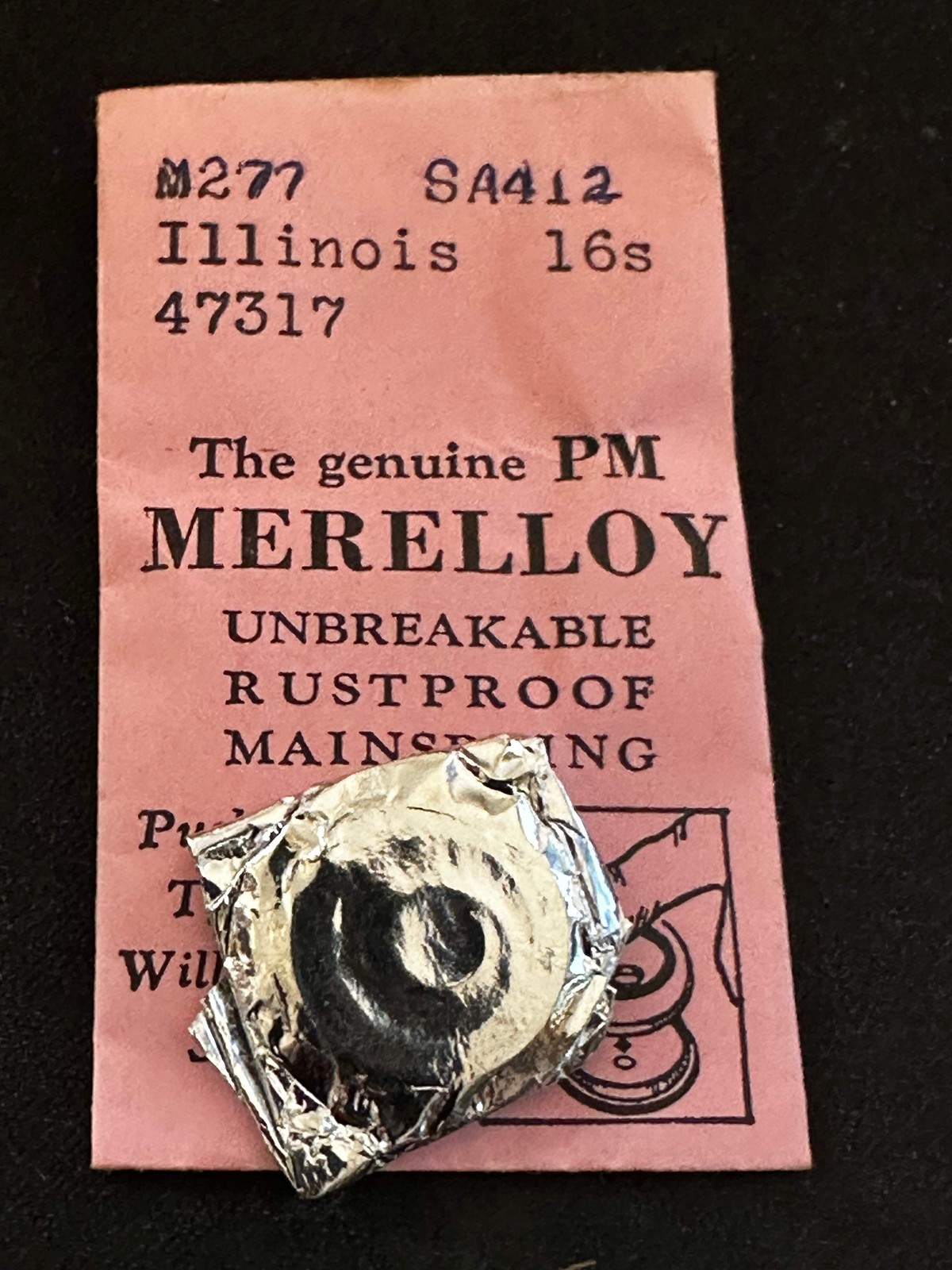PM Merelloy Mainspring M277 for 16s Illinois 47317 – Alloy