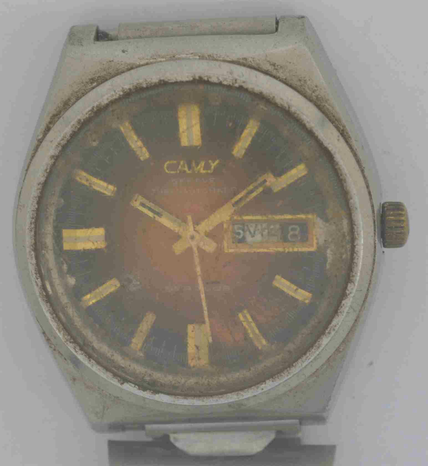 Vintage CAMY GENEVE Steel Wristwatch. Ref: 7638, Cal: ETA-2789-1. For Repairs