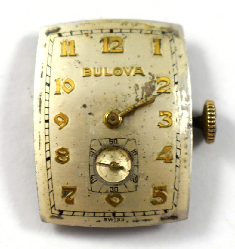 Vintage Bulova Manual Wind 17J 8AH Wrist Watch Movement lot.wn