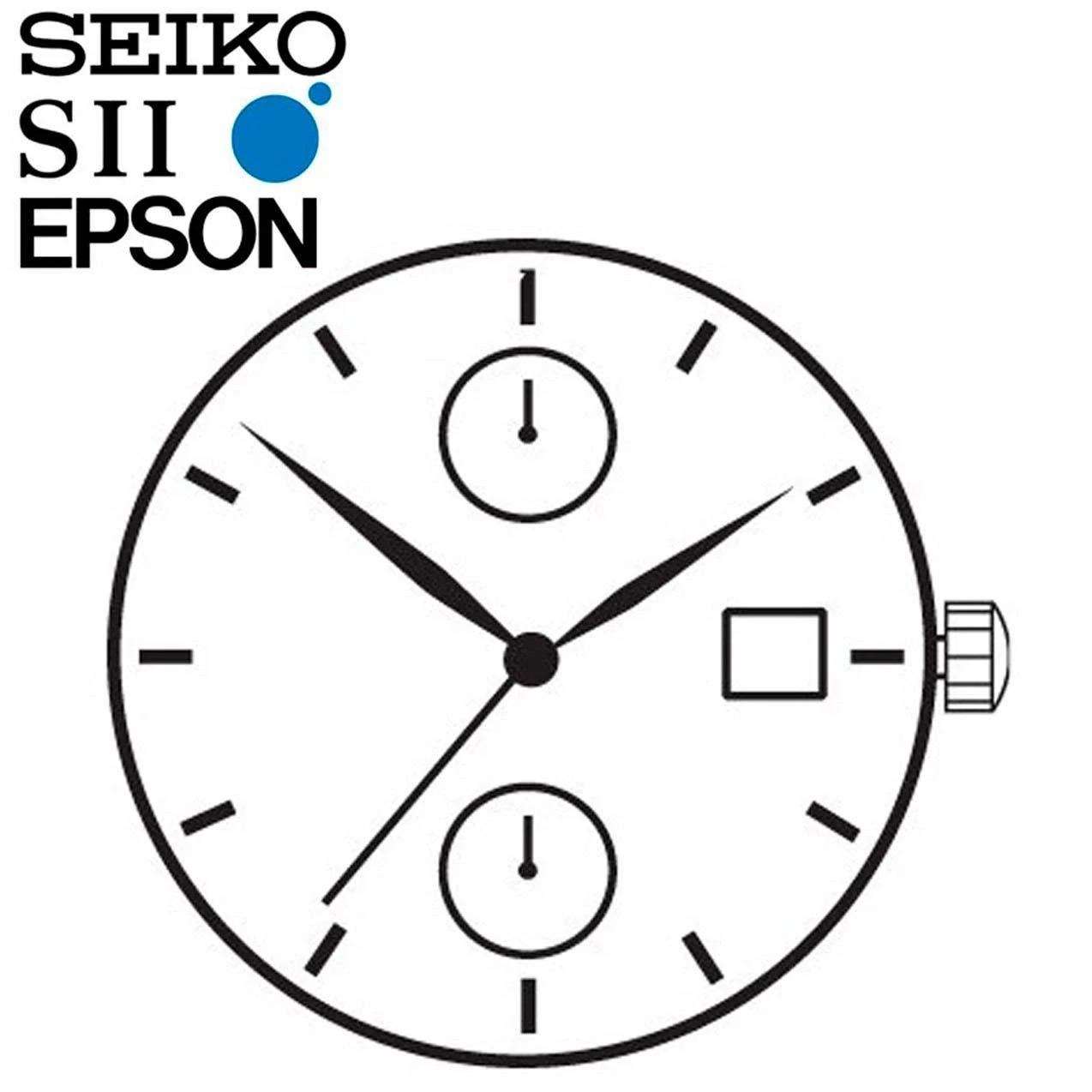 Original Hattori/Seiko/Epson YM91, Date @3, Japan Quartz Movement
