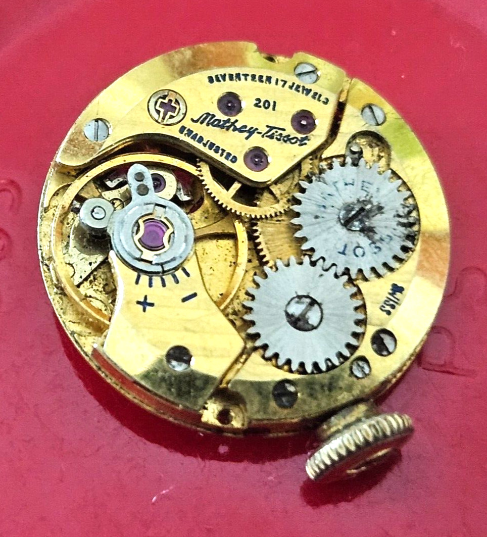 VINTAGE~MATHEY-TISSOT~17J SWISS WATCH MOVEMENT