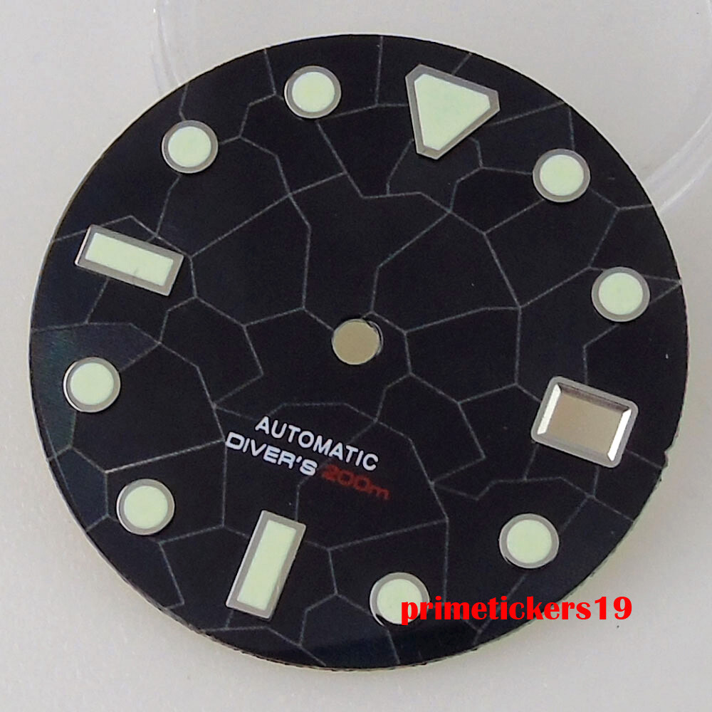 29mm Mother of Pearl Watch Dial Date Window Luminous Fit NH35 NH35A Auto Movt