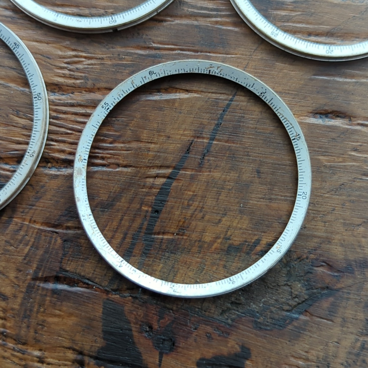 5 x Vintage Chronograph Watch Inner Scale Rings Parts, 37.8mm (CO36)