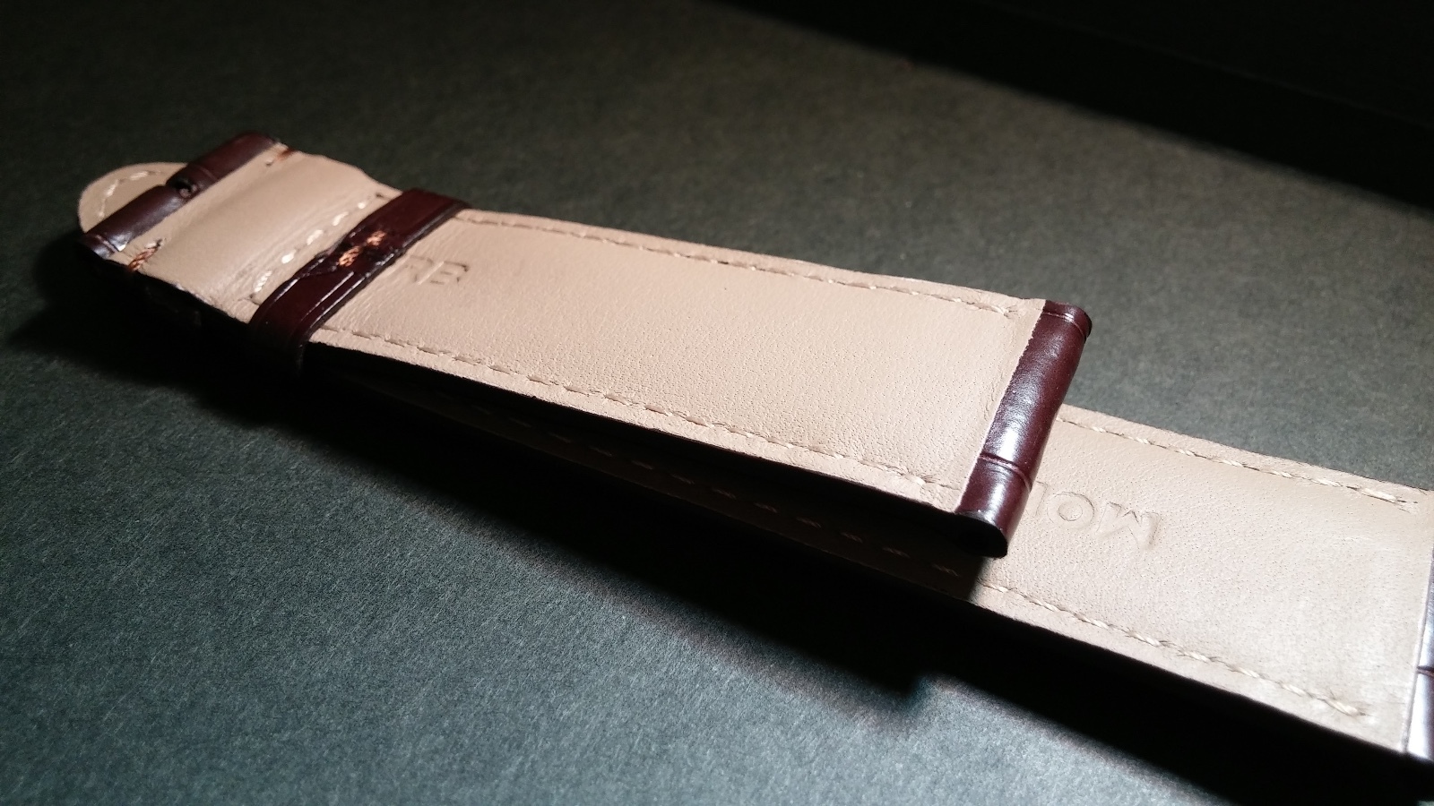 Genuine Montblanc Dark Brown alligator, 22/20mm, lightly padded