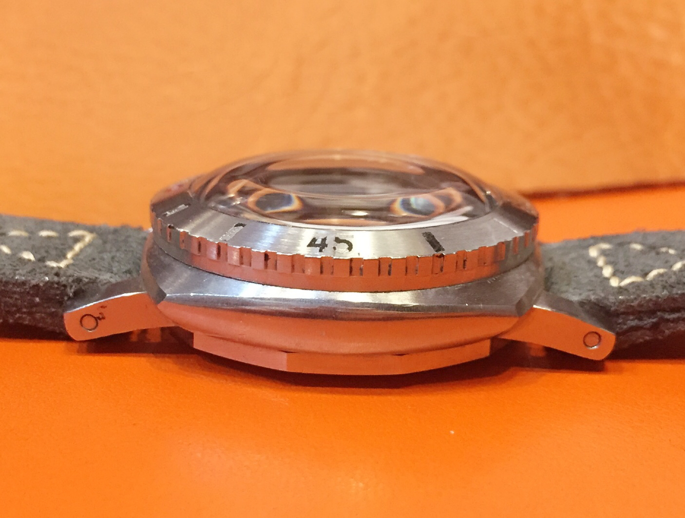 Vintage Orient 1000M Baby Pam Diver Watch Plastic Crystal New Perfectly Fit !